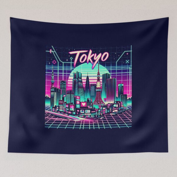 Item preview, Tokyo Synthwave Vaporwave Futuristic 80s Cyberpunk designed and sold by adamcr.