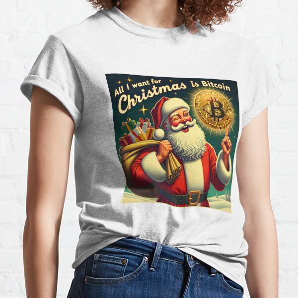 Retro Bitcoin Christmas Wish Classic T-Shirt