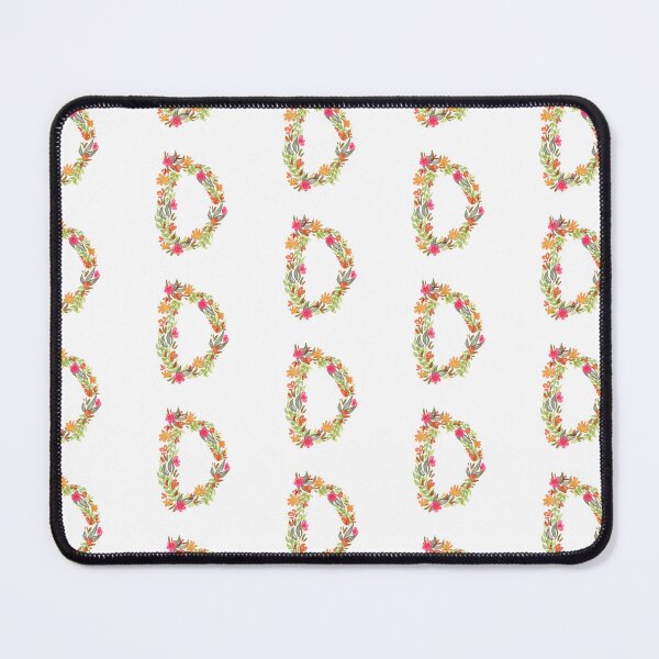 Item preview, Pink and Orange Watercolor Floral Monogram D designed and sold by serafineaandd.