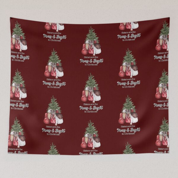 Item preview, Sisters Are The Merry & Bright In Christmas designed and sold by A-M-Watson.