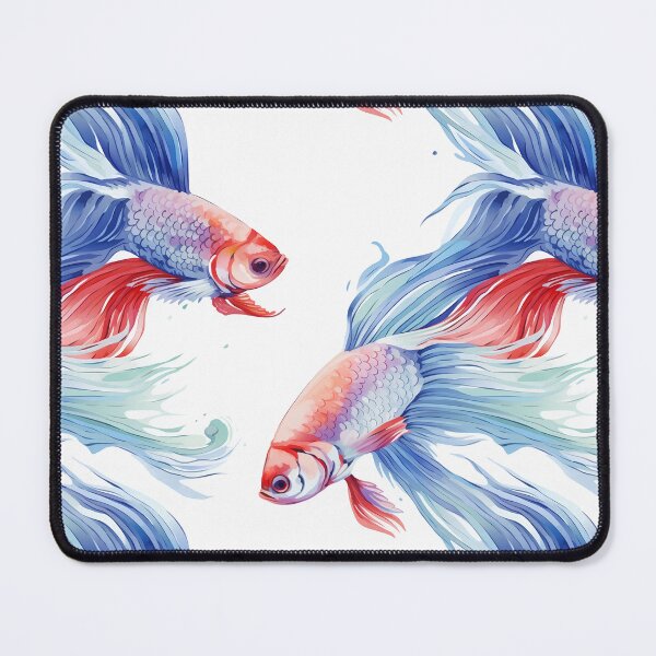 Item preview, Colorful Siamese fighting fish seamless digital paper no.11 designed and sold by khunLungkao.