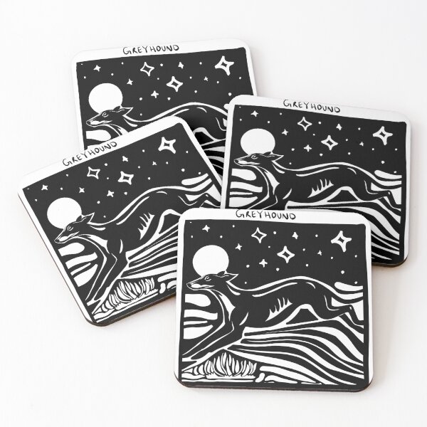 Item preview, Greyhound Stamp Art designed and sold by BrinaDraws.