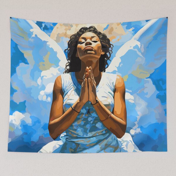 Item preview, Vibrant heavenly Prayer Angel of the heavens designed and sold by Artbyminga.