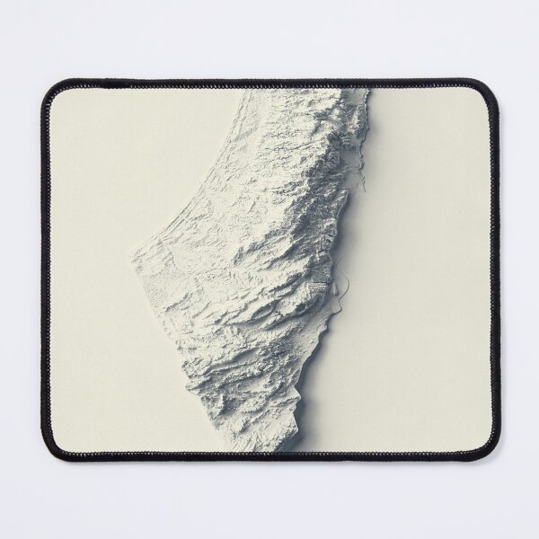 Item preview, Palestine Shaded Relief 3D Map digitally-rendered designed and sold by ThinkAboutMaps.