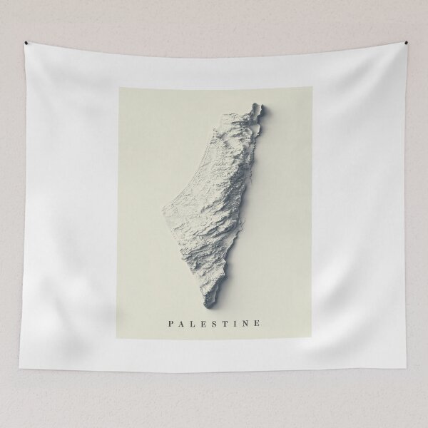 Item preview, Palestine Shaded Relief 3D Map digitally-rendered designed and sold by ThinkAboutMaps.