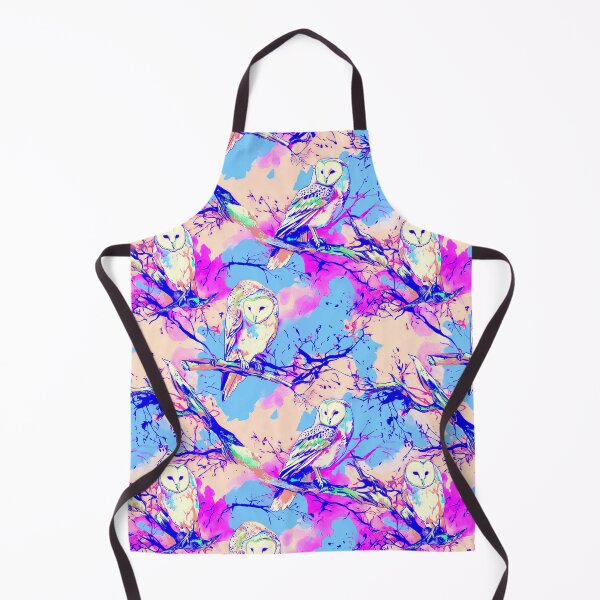 Item preview, Color Variation of Vivid Nocturne: Bright Barn Owls in a Tree designed and sold by Iropagi.