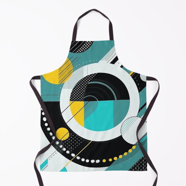 Item preview, Dynamic Radial Abstract with Black, White, Yellow, and Teal designed and sold by PaintbrushPlace.