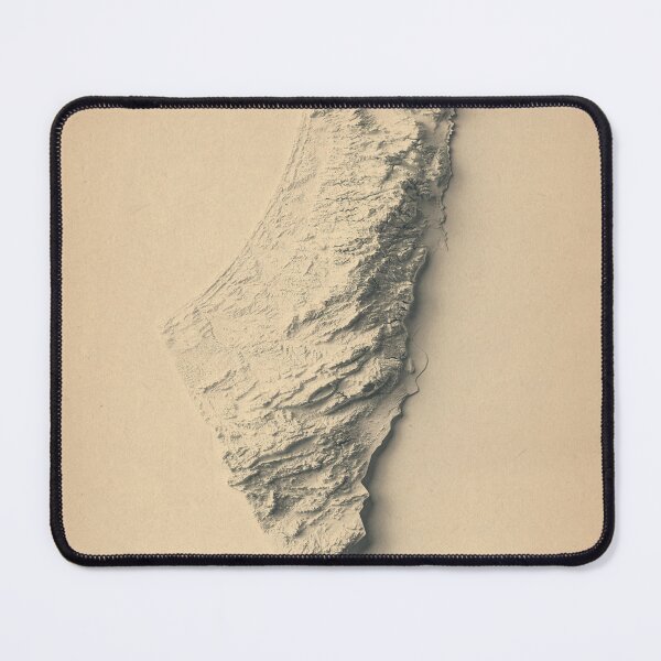 Item preview, Palestine Shaded Relief 3D Map digitally-rendered designed and sold by ThinkAboutMaps.