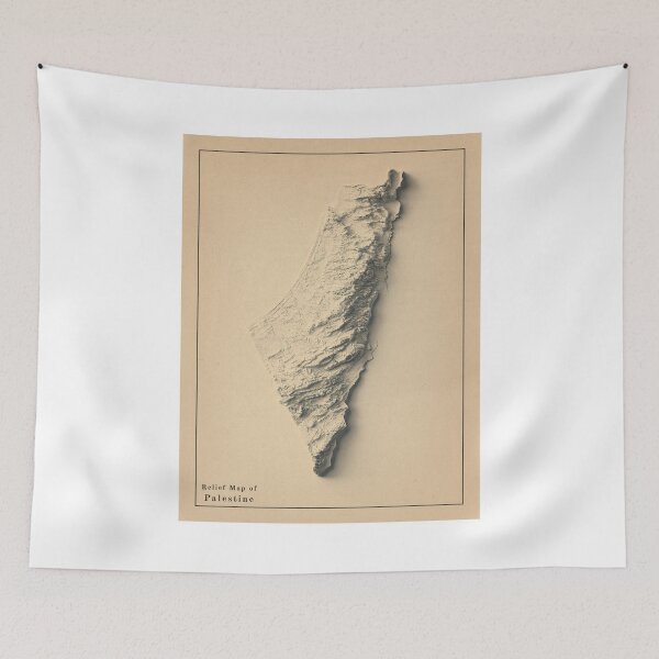 Item preview, Palestine Shaded Relief 3D Map digitally-rendered designed and sold by ThinkAboutMaps.