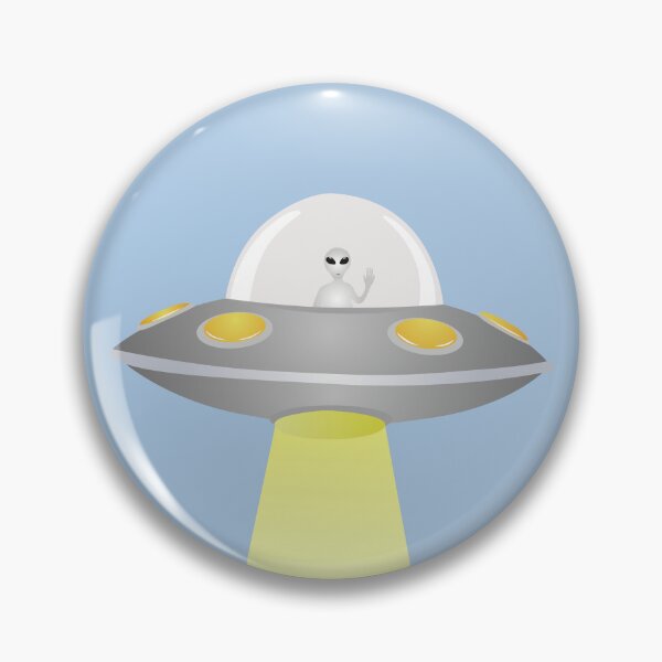 Item preview, Cartoon alien in flying saucer  designed and sold by Beerich888.
