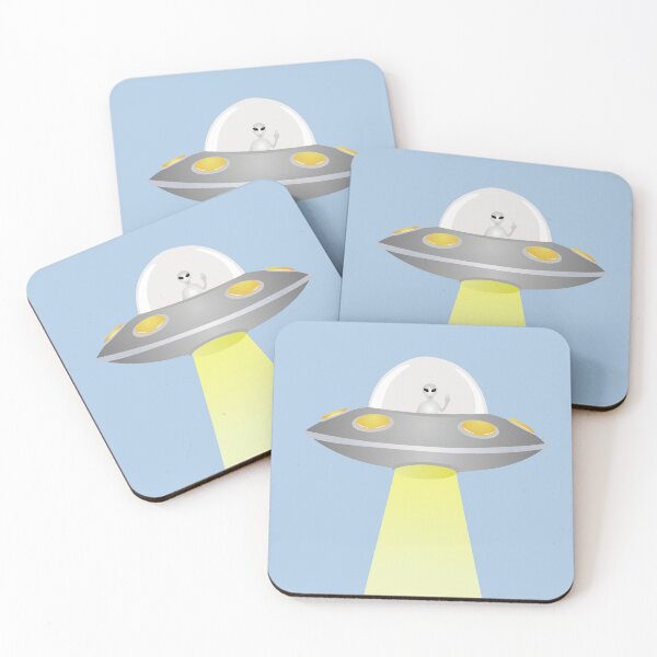 Item preview, Cartoon alien in flying saucer  designed and sold by Beerich888.