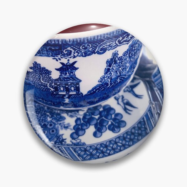 Item preview, Chinese Blue Porcelain Teacup designed and sold by KayArtandPencil.
