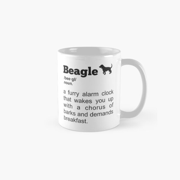 Witty Beagle Definition: Your Furry Alarm Clock! Ceramic Classic Mug
