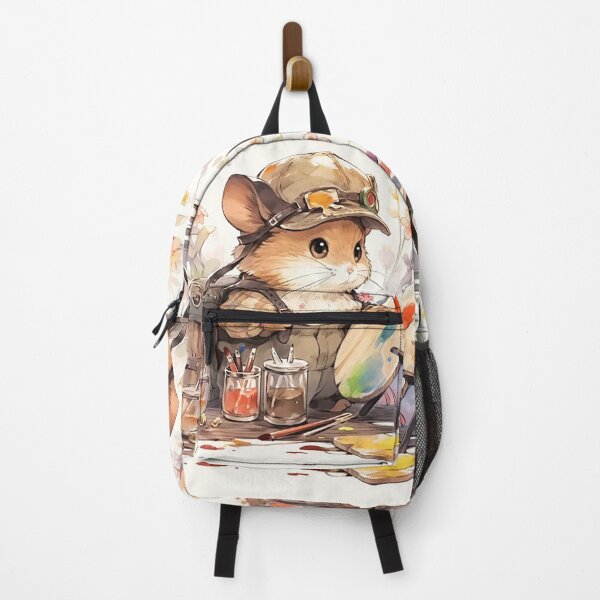 Item preview, Artist Dormouse with Canvas and Paints Illustration designed and sold by PaintbrushPlace.