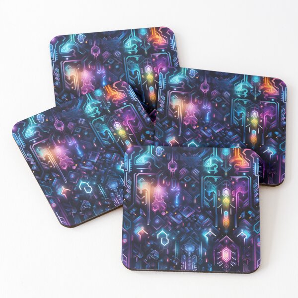 Item preview, Cyber Luminism: Transcendental Masterpiece of Glowing Rune Symbols with Iridescent Holographic Shimmer designed and sold by polonuim210.