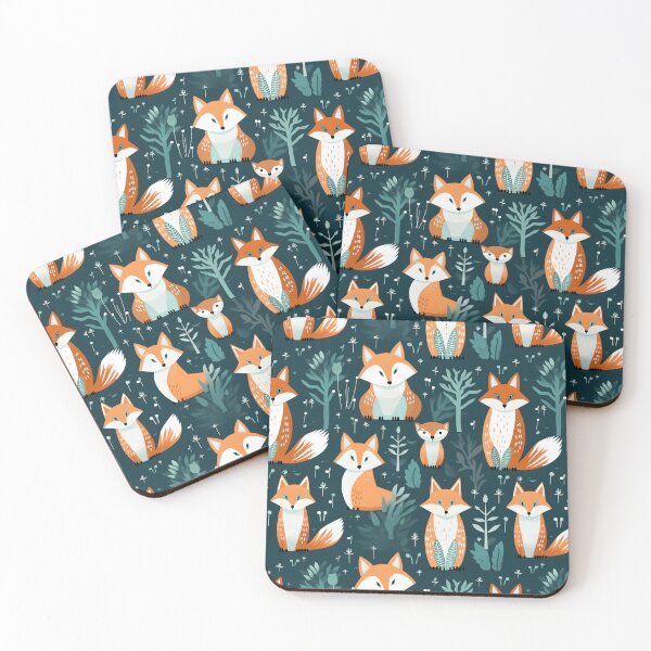 Item preview, Cute Fox Pattern Abstract Geometric Animals designed and sold by LynZorHome.