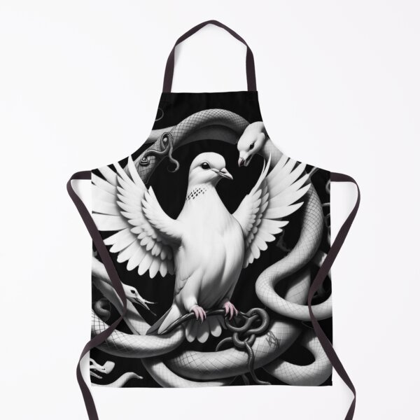 Item preview, Dove in snakes pit black white tattoo designed and sold by Kulpi6147.