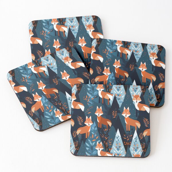 Item preview, Fox Pattern Abstract Geometric Animals designed and sold by LynZorHome.