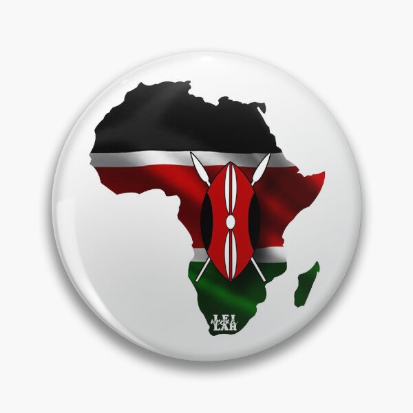 Item preview, Kenya Flagg; Africa;  designed and sold by Mona-Leilah.