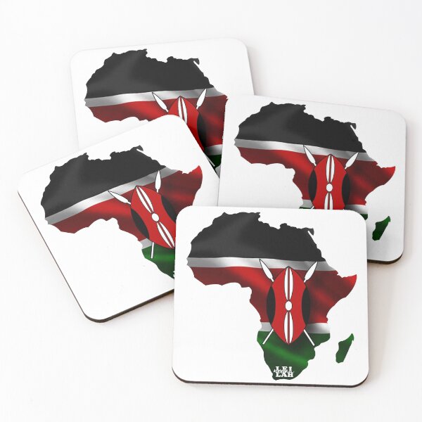 Item preview, Kenya Flagg; Africa;  designed and sold by Mona-Leilah.