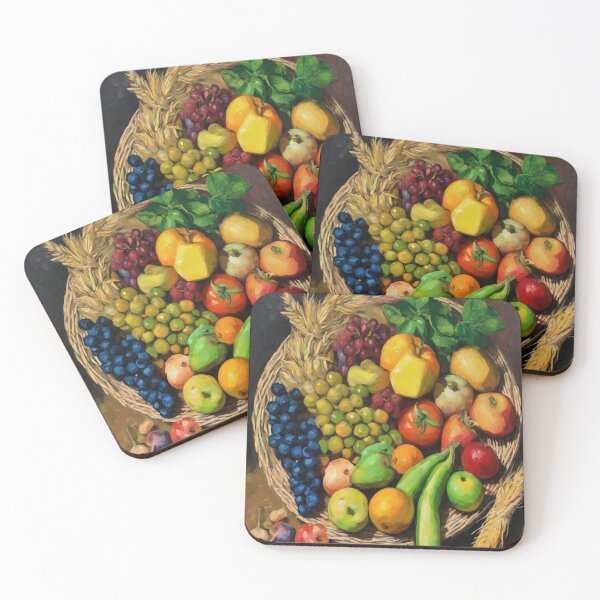 Item preview, Colorful Harvest: A Captivating Snapshot of Fresh Fruits and Vibrant Vegetables designed and sold by Artisticanvas.