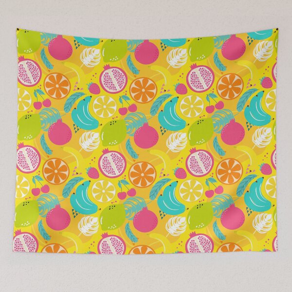 Item preview, tropical fruits seamless pattern designed and sold by mamacub.