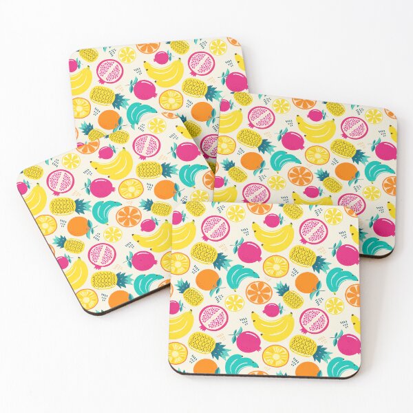 Item preview, tropical fruits seamless pattern designed and sold by mamacub.