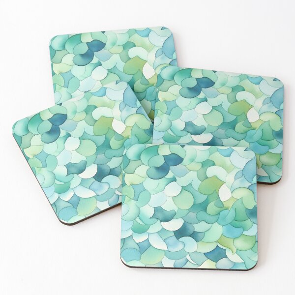 Item preview, pearl aqua color pattern 3 designed and sold by FlaskLab.