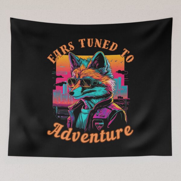 Item preview, Ears Tuned To Adventure. fox watercolor designed and sold by FoxVibes.