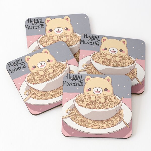 Item preview, Happy Moments with Kawaii Eating with Noodles designed and sold by Max & Jacob Publishing.