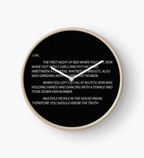 letter to sammi Clock