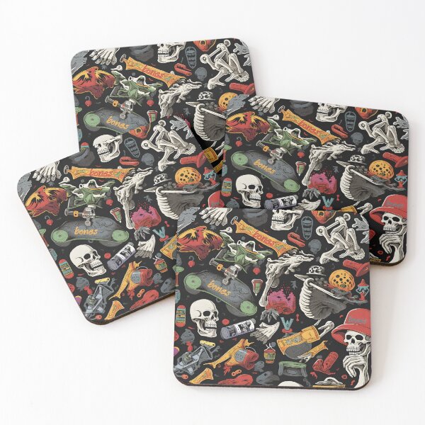 Item preview, Eclectic Skateboard Culture Skulls Artwork designed and sold by inkArtistryfine.