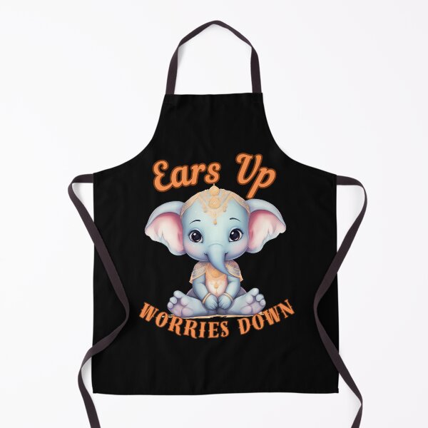 Item preview, Ears Up, Worries Down. elephant quote designed and sold by ElephantVibes.