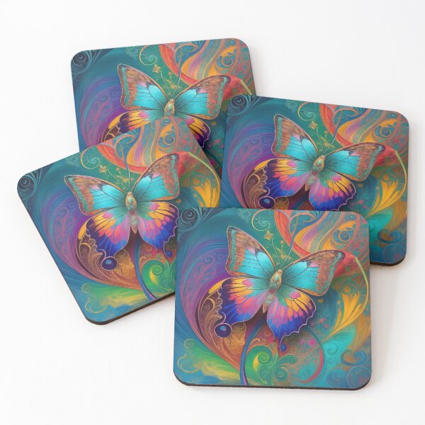 Item preview, Butterfly Art Nouveau Painting designed and sold by druidwolfart.