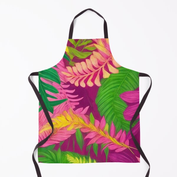 Item preview, Beautiful Pastel Pink Tropical Fern Pattern Vibrant Neon Colors designed and sold by SassyArtistry.