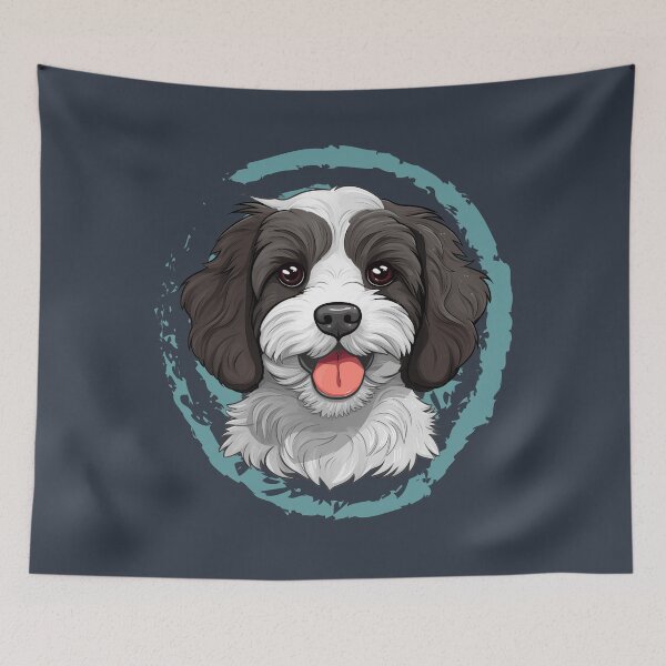 Item preview, Cavapoo Cavoodle - Black and White designed and sold by wotsthis.