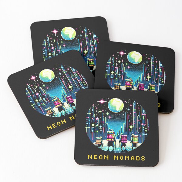 Item preview, Neon Nomads - Cyberpunk City Explorers Pixel Art designed and sold by PixelPunkster.
