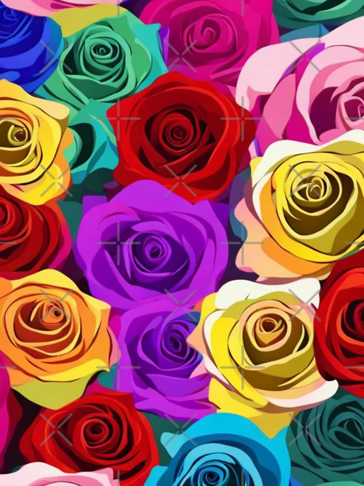 Thumbnail 4 of 4, Samsung Galaxy Phone Case, Colorful Roses Abstract Pattern designed and sold by calibrit.