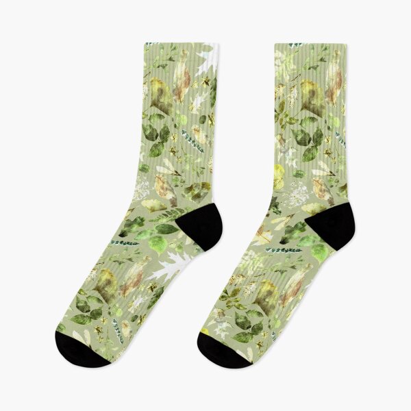 Item preview, Woodland foliage, energizing green, watercolor wash  designed and sold by naturaltones.
