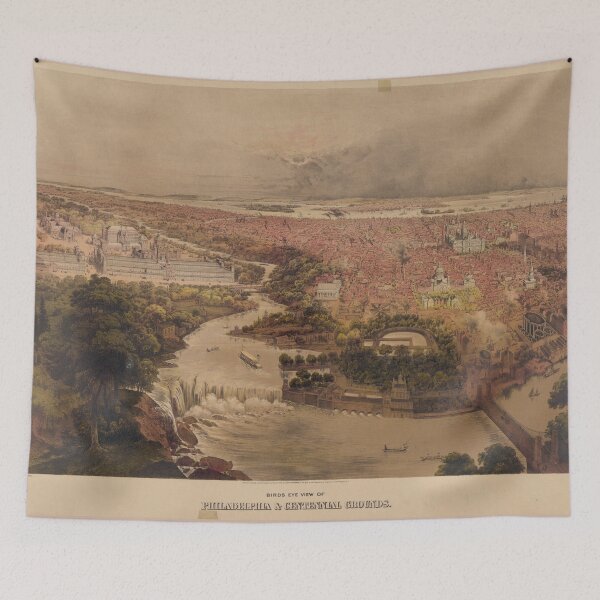 Item preview, Vintage Pictorial Map of Philadelphia PA (1875) designed and sold by BravuraMedia.