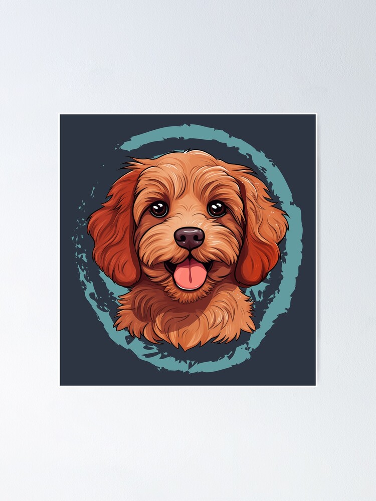 "Cavapoo Cavoodle - Ruby Red" Poster for Sale by wotsthis | Redbubble