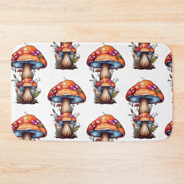 Item preview, Colorful mushroom in wood nature designed and sold by reksitawardani.