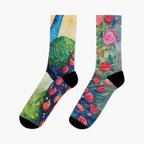 Item preview, Peacock in a rose garden designed and sold by Oorviart.