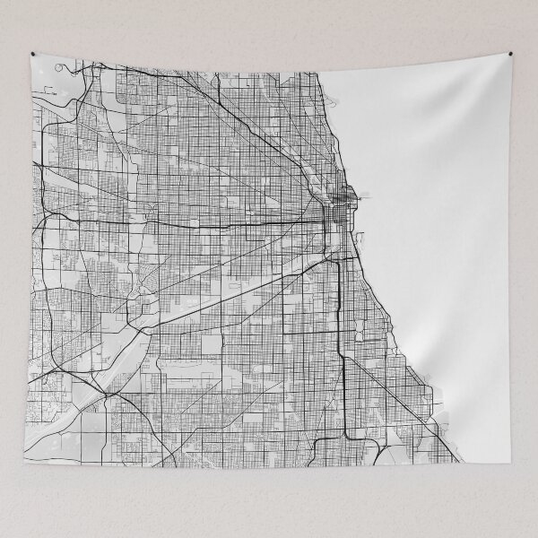 Item preview, Chicago City Map of Illinois, USA - Light designed and sold by deMAP.