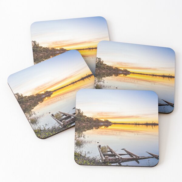 Item preview, The river rises at sunset, Pike River, Riverland designed and sold by Elana Bailey.