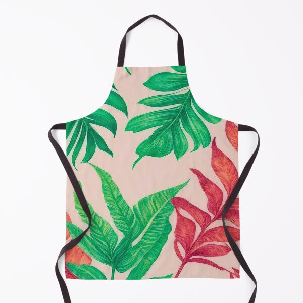 Item preview, Pink And Green Watercolor Tropical Fern Leaves Pattern Decor designed and sold by SassyArtistry.