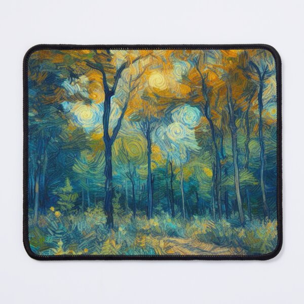 Item preview, Autumn Walking Trail in the Forest Digital Oil Painting Van Gogh Style designed and sold by Star-Fragment.
