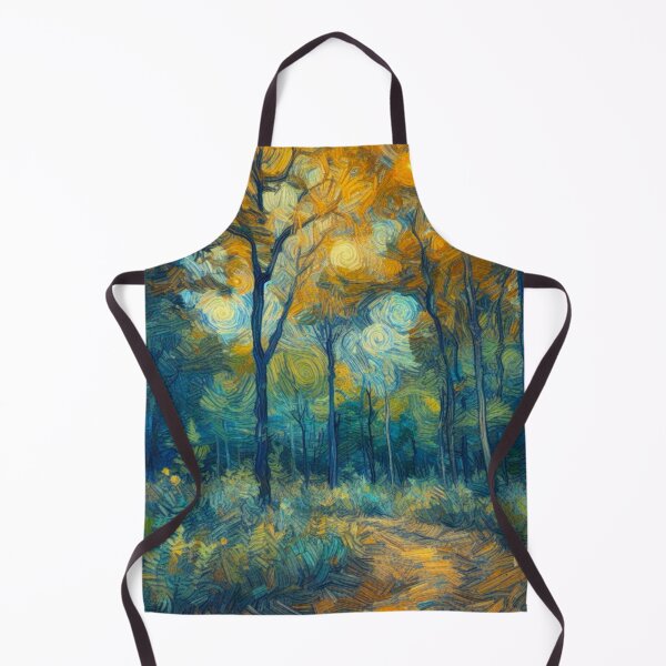 Item preview, Autumn Walking Trail in the Forest Digital Oil Painting Van Gogh Style designed and sold by Star-Fragment.