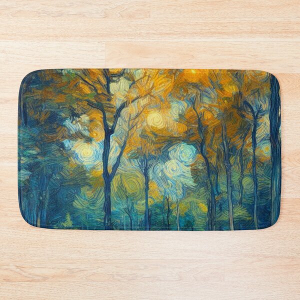 Item preview, Autumn Walking Trail in the Forest Digital Oil Painting Van Gogh Style designed and sold by Star-Fragment.