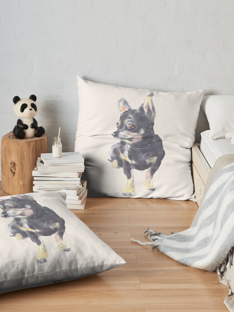 Alternate view of Little Dog Waiting Floor Pillow
